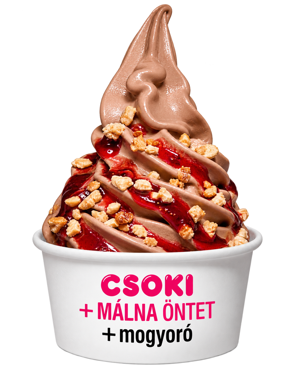 Csoki és málna öntet mogyoróval